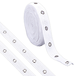Белый 20 ярдов плоского хлопкового шнура, с люверсами из нержавеющей стали, аксессуары для одежды, белые, 1 дюйм (25 мм)