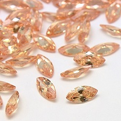 Белый Навахо Кубического циркония указал назад кабошоны, класс А, граненые, лошадиный глаз , навахо белый, 6x3x2 мм