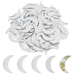 Луна 150шт. стеклянная мозаика, мозаика с зеркальным эффектом, для поделок своими руками украшения дома искусства, луна, 25x14x1 мм