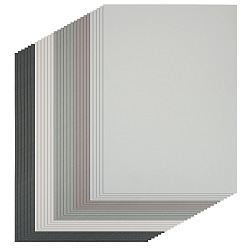 Gray 30Pcs 5 Colors A4 Craft Paper Cardstock, for DIY Card Craft Making, Rectangle, Gray, 298x210x0.4mm, 6pcs/color