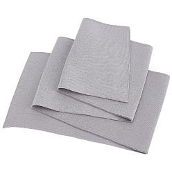 Серый Хлопковая эластичная ткань в рубчик, для аксессуаров одежды, серые, 99x14.7x0.12 см