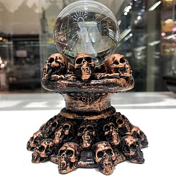 (123L) Белый крем непрозрачный блеск Украшения для пьедестала скульптуры из черепа, держатель хрустального шара, для домашнего офисного стола, огнеупорный кирпич, 113x110x85 мм