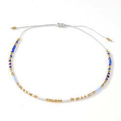 Glass Регулируемые браслеты из плетеного бисера и стеклянных бусин для женщин, 11.02 дюйм (28 см)