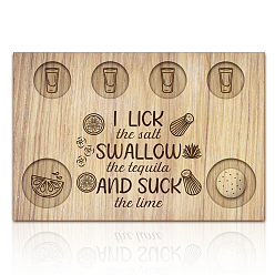 Drink Деревянный поднос для рюмок, держатель для вина, прямоугольные, пить, 200x300x12.5 мм