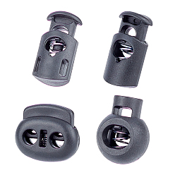 Schwarz Federbandschlösser aus Kunststoff, Schwarz, 100 Stück / Set