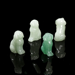 Зеленый Авантюрин Натуральные зеленые авантюрные дисплеи, украшение домашнего офиса, собака, 55 мм