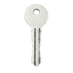 Античное Серебро Тибетский сплав стиля большие кулоны, ключ, античное серебро, 54x20x2 мм, отверстие : 5 мм, о 160 шт / 1000 г.