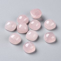 Rose Quartz Natural Rose Quartz Cabochons Square, 13~14x13~14x8~9mm