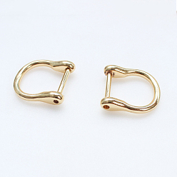 Light Gold Alloy Clasps, D Ring, Light Gold, 3cm