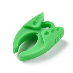Lime Green Silicone Bobbin Clamps Holders, for Sewing Tools, Lime Green, 32.5x21x12.5mm