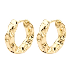 Настоящее золото 18K Кольцо, серьги-кольца из латуни для женщин, реальный 18 k позолоченный, 16.5x17.5x4.5 мм