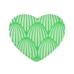 Светло-зеленый Акриловые подвески, сердце, светло-зеленый, 29x34x2.3 мм, отверстие : 1.8 мм