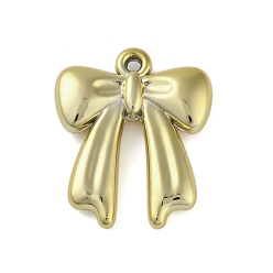 Золотой Пластмассовые подвески ccb, бантом, золотые, 37.5x32x8 мм, отверстие : 3 мм