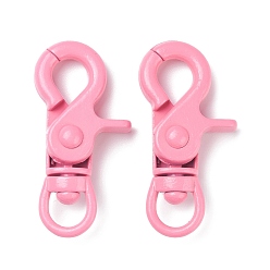 Ярко-Розовый Поворотные шарниры из сплава цинка, ярко-розовый, 42x21.5~22x8 мм, отверстие : 6x8.5 мм