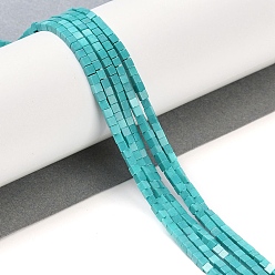 Темно-бирюзовый Природный агат бисер нитей, окрашенные, кубические, темные бирюзовый, 2x2x2 мм, отверстие : 1 мм, около 150 шт / нитка, 15.08 дюйм (38.3 см)