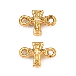 Real 18K Gold Plated 304 Stainless Steel Connector Charms, Sideways Cross Links, Ion Plating(IP), Long-Lasting Plated, Real 18K Gold Plated, 9x6.5x3mm, Hole: 1mm