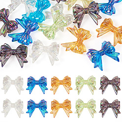 (52) Непрозрачная лаванда 15 шт прозрачные акриловые бусины, бантом, разноцветные, 32x36.5x11.5 мм, отверстие : 2.8 мм