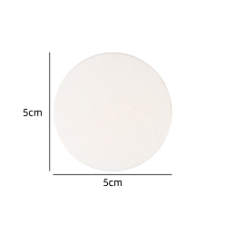 White Self Adhesive Silicone Door Knob Wall Shield, Wall Protector, Flat Round, White, 50x10mm