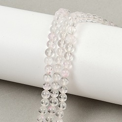 Розовый Арбуз камень стеклянные бусы пряди, круглые, туманная роза, 4 мм, отверстие : 0.6 мм, около 101 шт / нитка, 15.75~15.83'' (40~40.2 см)