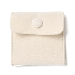 Папайя Оранжевый Бархатные мешочки для хранения украшений, квадратные сумки для украшений с застежкой-кнопкой, для сережек, хранение колец, papayawhip, 6.9~7x7..5~7.1x0.9 см