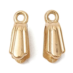 Настоящее золото 18K Ионное покрытие (ip) 304 скобы ледоруба из нержавеющей стали, конус, реальный 18 k позолоченный, 10.5x3.8 мм, отверстие : 1.8 мм, штифты : 0.8 мм