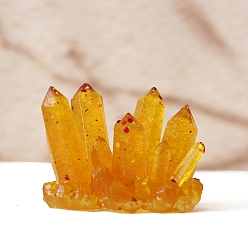 Цитрин Натуральный цитрин кристалл кластерная форма украшение для дома, статуэтки фэн-шуй, 90x70 мм