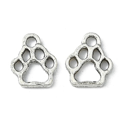 Античное Серебро Сплавочные подвески тибетского стиля, без свинца и без кадмия, след прелести, античное серебро, 13x11x1.5 мм, Отверстие : 2 мм , около 1910 шт / 1000 г