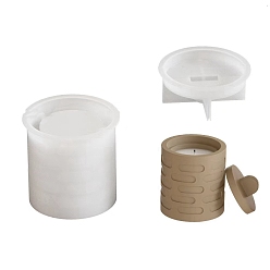 Белый Колонна diy силиконовые подсвечники формы, формы для литья смолы, для уф-смолы, пищевой, белые, 80x76 мм