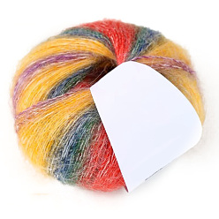 Разноцветный 2-слойная пряжа, градиент цвета, для вязания спицами и крючком, красочный, 1 мм