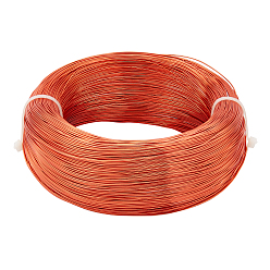 Оранжево-Красный Круглый анодированный алюминиевый провод, для изготовления ювелирных изделий, оранжево-красный, 22 датчик, 0.6 мм, около 918.63 футов (280 м) / 250 г
