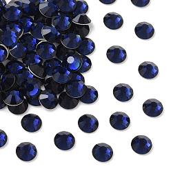 30280 Dark Indigo Preciosa® maxima crystal без горячей фиксации плоские камни, чешский хрусталь, срыв твердой мозговой оболочки, круглый(438 11 615 шатон-роза), 30280 темный индиго, ss 8 (2.3~2.5 мм)