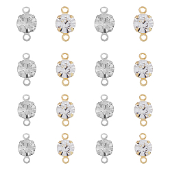Platinum & Light Gold 192 шт. 8 стили латунные прозрачные подвески с разъемом из кубического циркония, алмазная ссылка, платина и светлое золото, 7.5~11x3~6x2.5~5 мм, отверстие : 1~1.2 мм, 24 шт / стиль