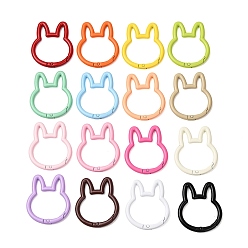 (52) Непрозрачная лаванда Кольца для пружинных ворот из сплава, нанесенные методом распыления, кролик, разноцветные, 42.5x37x4 мм