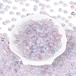 лаванда Прозрачные стеклянные бусины для выпечки, круглые, лаванда, 6 мм, отверстие : 1.2 мм, Около 1607 шт / фунт