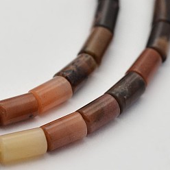 Природный Драгоценный Камень Колонка натуральный оранжевый речной камень бисер пряди, 4x2 мм, отверстие : 0.5 мм, около 98 шт / нитка, 15.7 дюйм