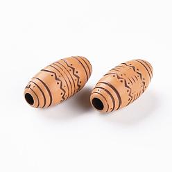 Saddle Brown Imitation Wood Acrylic Beads, Oval, Saddle Brown, 19x10mm, Hole: 3mm, about 520pcs/500g