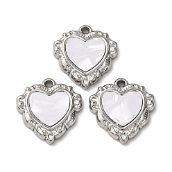 Сердце 304 подвески из нержавеющей стали смолы, сердце, 16.5x15.5x2.5 мм, отверстие : 1.4 мм