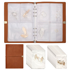 Седло Коричневый Фотоальбомы из ПВХ-карт, с чехлом из искусственной кожи, папка для фотокарт, прозрачный фотоальбом скрапбукинг diy, прямоугольные, седло коричневый, 230x168x25 мм