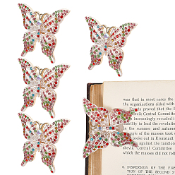 Разноцветный Зажим для книг из сплава, бабочка, красочный, 45x49.5x17 мм