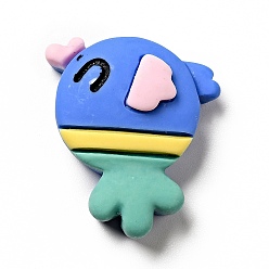 Птица Кабошоны из непрозрачной смолы с мультяшным животным, королевский синий, птица, 24x20.5x9 мм