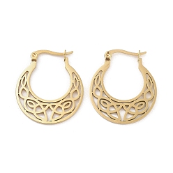 Золотой Серьги из 304 нержавеющей стали, луна, золотые, 29x25x1 мм