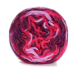 Малиновый Полиэфирная пряжа, для свитера, шапки, носков, детских одеял, сегмент окрашенный, малиновый, 6 мм