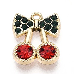 Light Gold Подвески из сплава и страза, uv покрытие, бантом, золотой свет, 19.9x16.1x4.8 мм, отверстие : 1.8 мм