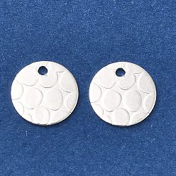 Посеребрённый Латунь прелести, плоский круглый шарм, без кадмия и без свинца, 925 серебро покрытием, 8x0.8 мм, отверстие : 1 мм