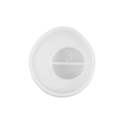 Oval Силиконовые формы, формы для подсвечников, формы для литья гипсовой смолы, белые, овальные, 77x73x37 мм