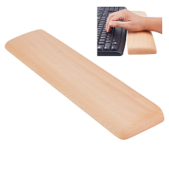 Бланшированный Миндаль Деревянная подставка для запястий для клавиатуры, прямоугольные, бланшированный миндаль, 360x80x22 мм