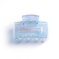 Rectangle PVC Plastic Claw Hair Clips, for Women Girls, Rectangle, 40x80x40mm