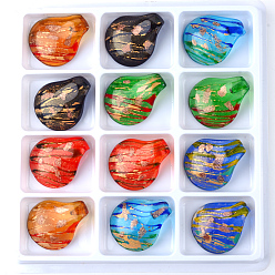 Mixed Color Mixed Color, 50.5~55.5x38.5~42x13~15mm, Hole: 9~11.5mm