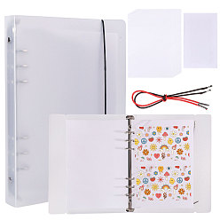 (52) Непрозрачная лаванда Наборы обложек для блокнотов в дисковом переплете, с бумажной тетрадью, разделитель отверстий для папки, прямоугольные, разноцветные, 236x180x27.5 мм