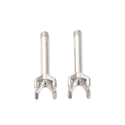 Нержавеющая Сталь Цвет 304 Выводы серьги из нержавеющей стали шпилька, цвет нержавеющей стали, лоток : 3 мм, 10x3.5 мм, штифты : 1x7 мм